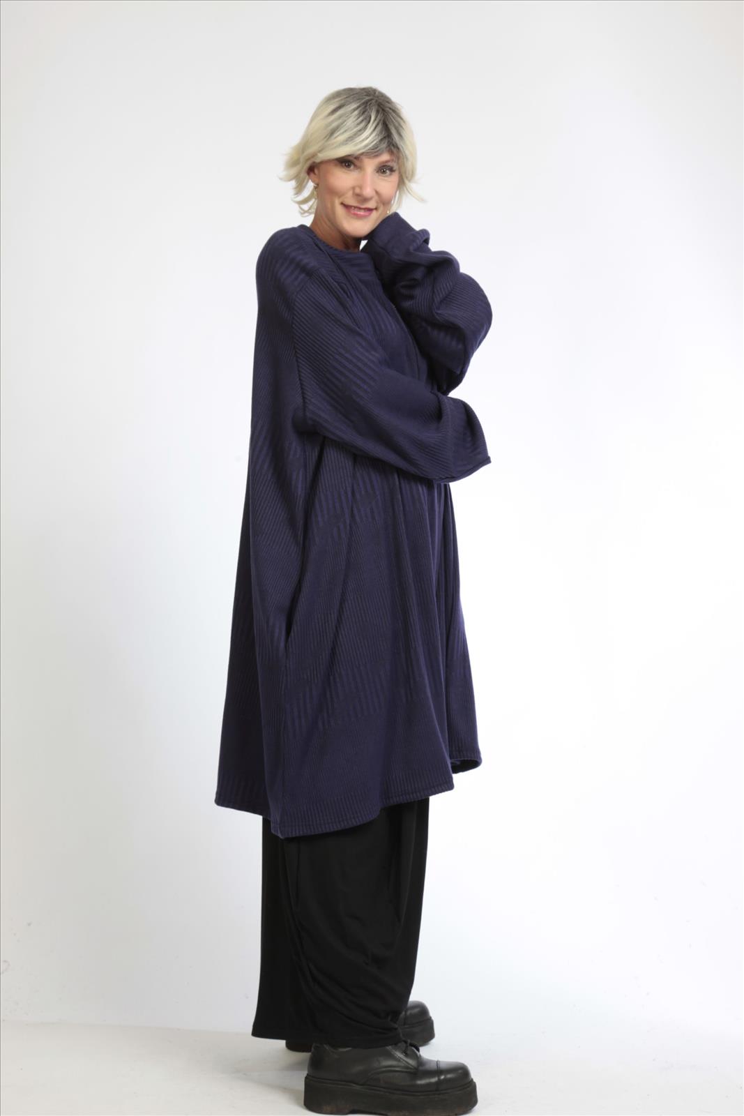 AKH viscose  jersey A-lijn tuniek stretch paars