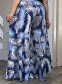 ITALY Mode jersey viscose  wijde broek apart /zeer rekbaar