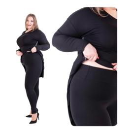 Italia Bensini slim katoen/lycra legging zwart