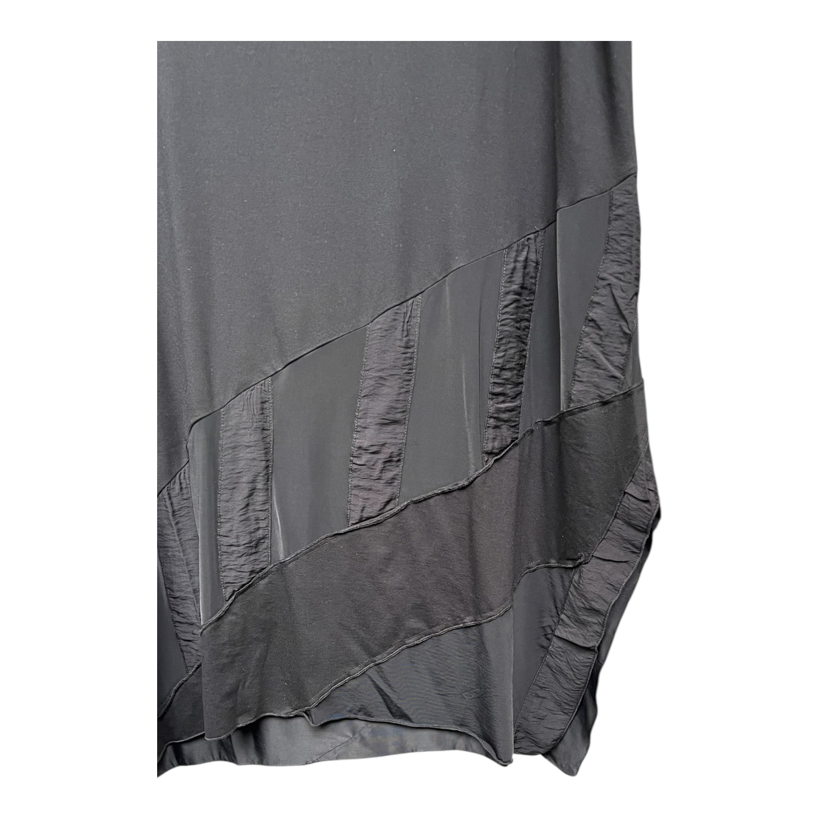 KEKOO design viscose  A-lijn jurk  zwart stretch 