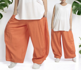 AKH viscose/linnen  A-lijn ballon broek