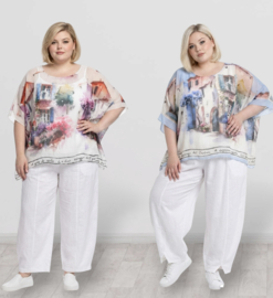 ITALIA oversized zomer top/blouse gevoerd /in meerdere kleuren