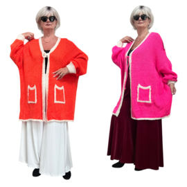 ITALIA oversized acryl mix gebreide vest /in meerdere kleuren