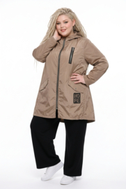 ITALIA  oversized  tussenjas  waterbestendig met ritssluiting en capuchon /in meerdere kleuren
