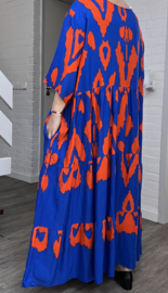 Vincenzo Allocca oversized viscose  BOHO A-lijn jurk apart
