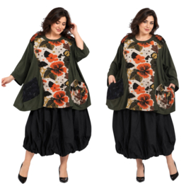 ITALIA viscose mix A-lijn tuniek stretch