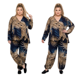R.A.F.A.Y viscose  setje vest/top + broek apart/stretch