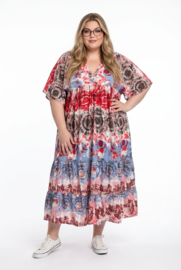 UNIDIVA viscose/zijde A-lijn zomer jurk apart