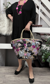 Boho, Ibiza pailletten franse mand tas /in meerdere kleuren