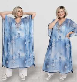 ONE OF A KIND  viscose zomer poncho/tuniek ( extra groot)