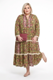 ITALIA oversized viscose/zijde  A-lijn zomer jurk