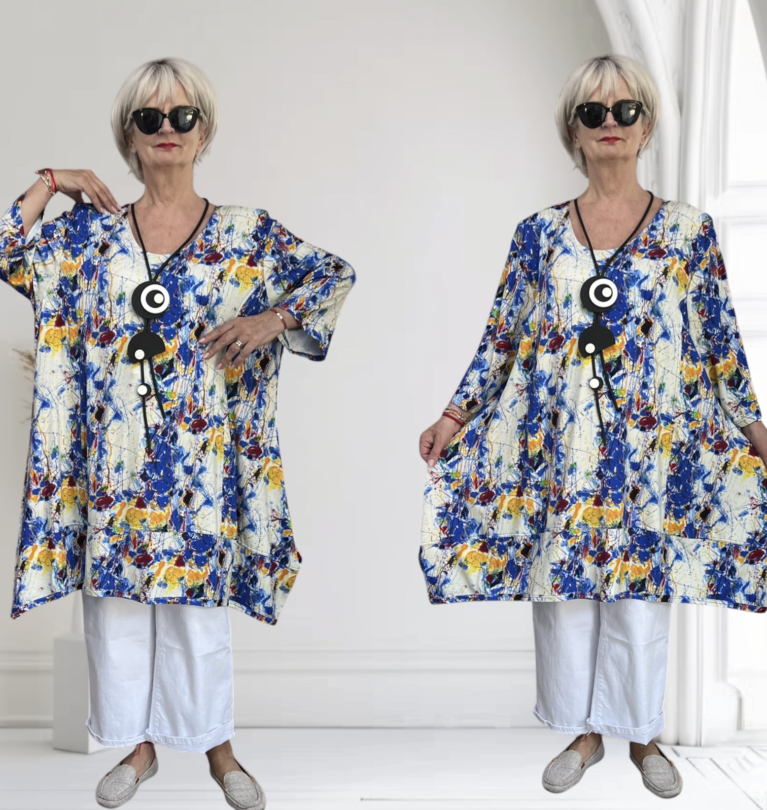 New Jersey viscose A-lijn jurk/tuniek/ stretch