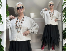 Sweet Lover oversized fijne joggingstof vest  stretch/in meerdere kleuren