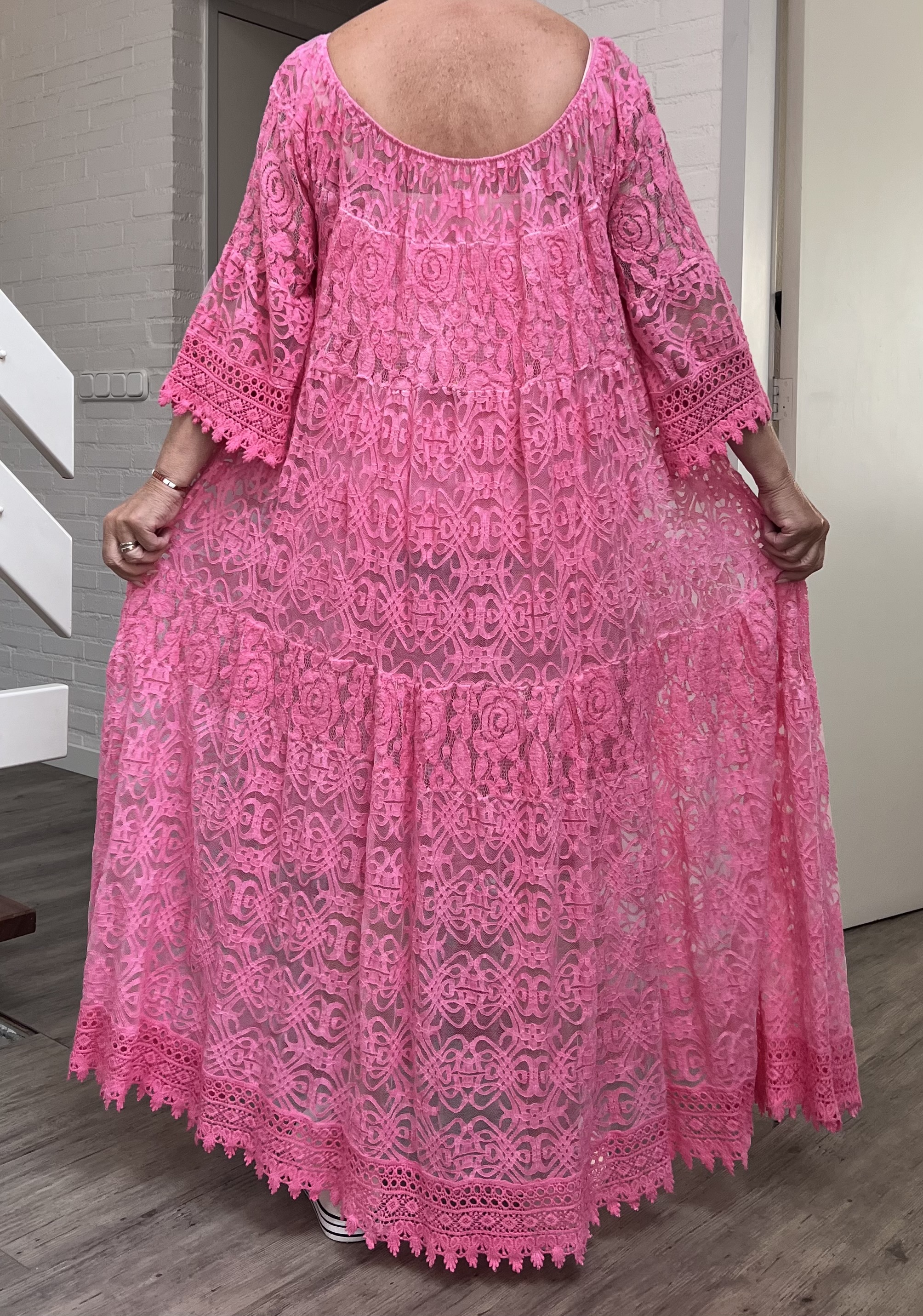 ITALIA  MODA kanten BOHO A-lijn jurk/gevoerd/apart/ in meerdere kleuren