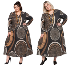 ITALIA MODA viscose mix A-lijn wijde jurk met zakken /stretch