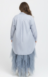 ITALIA oversized viscose blouse/hemd