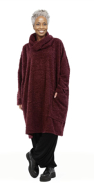 AKH oversized zachte astrakan tuniek met col /apart