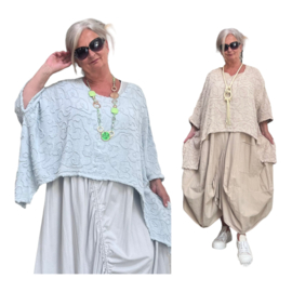 Moonshine oversized  katoen top apart stretch /in meerdere kleuren