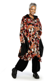 AKH viscose mix blazer met capuchon en zakken stretch