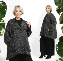AKH  oversized viscose  A-lijn korte tussenjas /blazer stretch