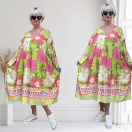 SISSI viscose  ibiza look A-lijn tuniek/jurk