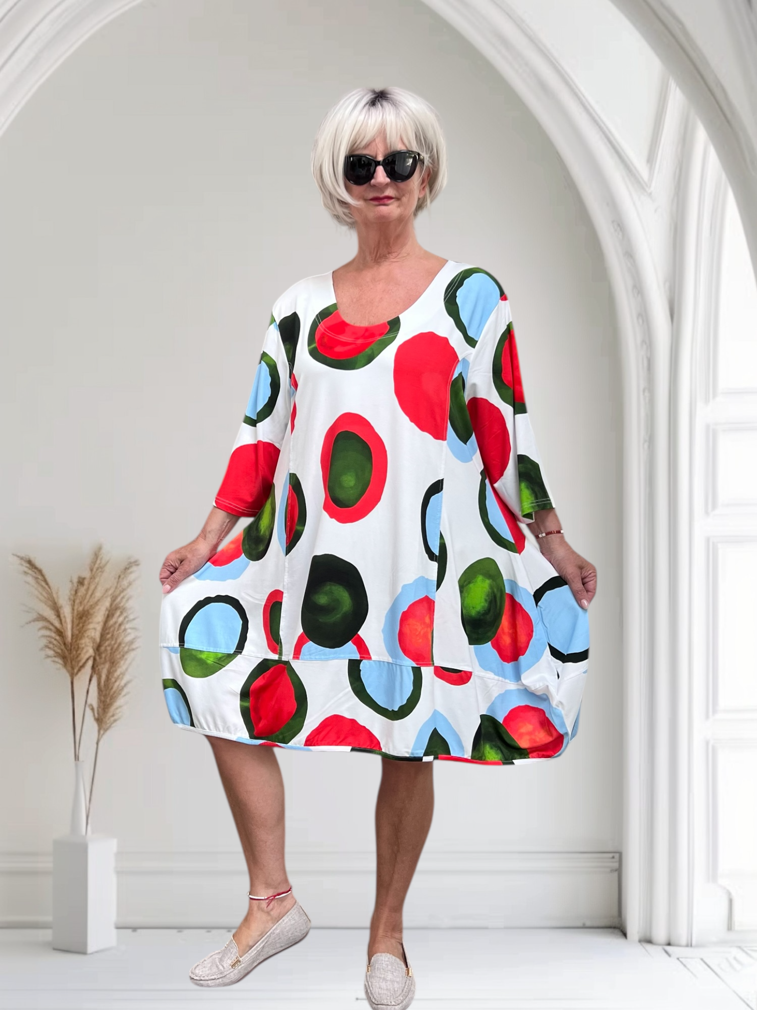 New Jersey viscose A-lijn jurk/tuniek / stretch