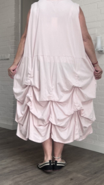 Moonshine katoen tricot A-lijn jurk met verstelbare plooien stretch apart/in meerdere kleuren