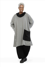 AKH oversized viscose mix ballon jurk apart/tuniek/stretch