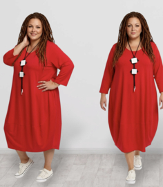 New Jersey viscose ballon jurk stretch