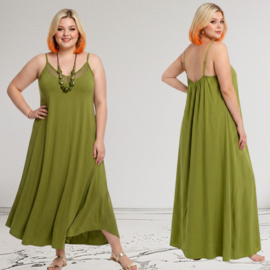 ITALIA Moda oversized viscose A-lijn jurk stretch