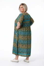 UNIDIVA viscose/zijde  A-lijn zomer jurk apart