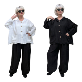 Moonshine linnen A-lijn blazer met capuchon  apart/in meerdere kleuren