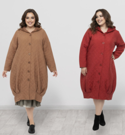 Zedd Plus viscose mantel/tussenjas met capuchon/in meerdere kleuren