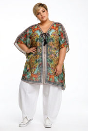 ONE OF A KIND  viscose zomer poncho/tuniek
