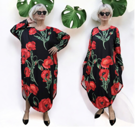 Sasha LINDA viscose jurk met zakken stretch