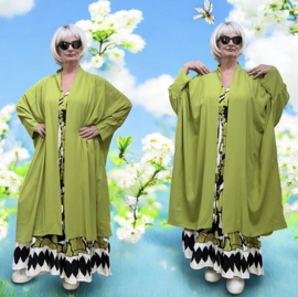 AKH oversized chique A-lijn blazer/vest met zakken apart