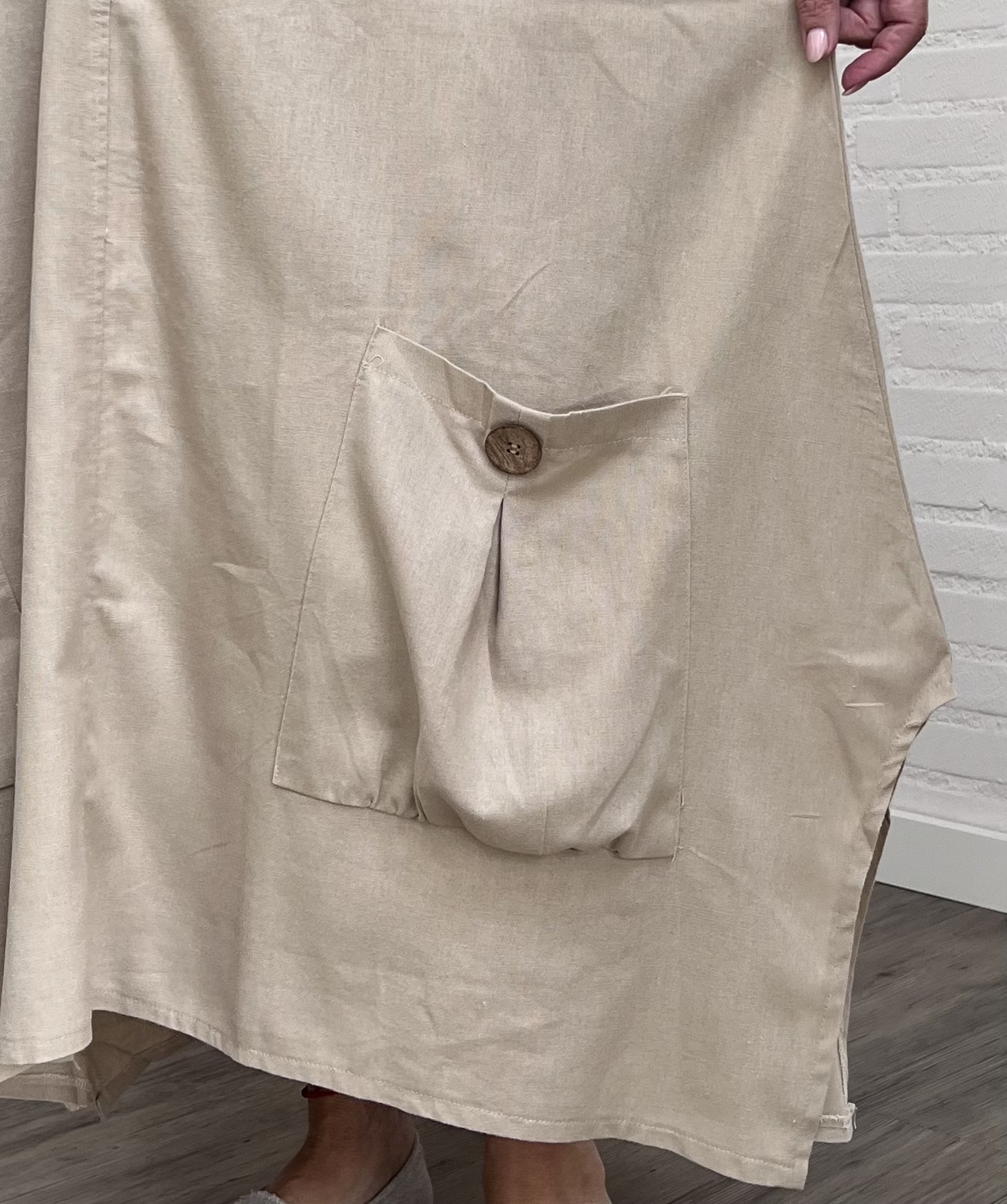 Pomme Rouge Paris linnen/viscose A-lijn jurk /in meerdere kleuren