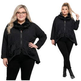 Vincenzo Allocca oversized taft blazer/aparte/zwart