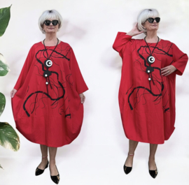 Zedd Plus oversized viscose jurk met zakken apart