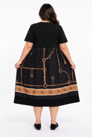 ITALIA MODA katoen/viscose jurk met zakken /stretch