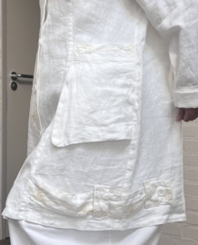 Ophilia linnen A-lijn blazer/geborduurd/ apart