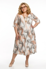 New Jersey viscose A-lijn jurk stretch