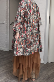 Cindy oversized katoen jersey tricot A-lijn tuniek/jurk met zakken apart stretch