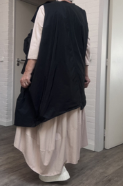 Vincenzo Allocca oversized A-lijn mouwloze vest zwart