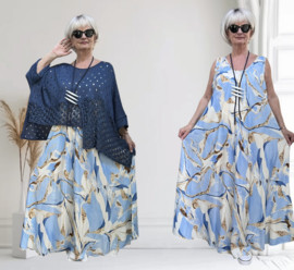 Sissi A-lijn viscose jurk apart /in meerdere kleuren