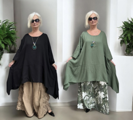 ITALIA MODA viscose tuniek met ketting /in meerdere kleuren