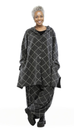 AKH viscose mix  A-lijn tussenjas /blazer stretch