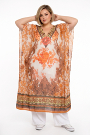 ONE OF A KIND  viscose zomer poncho/tuniek ( extra groot)