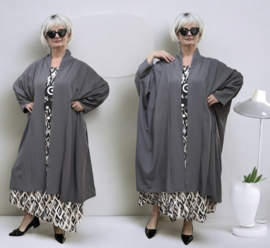 AKH oversized chique A-lijn blazer/vest met zakken apart