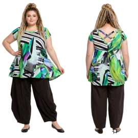 Ophilia viscose A-lijn top stretch/stretch